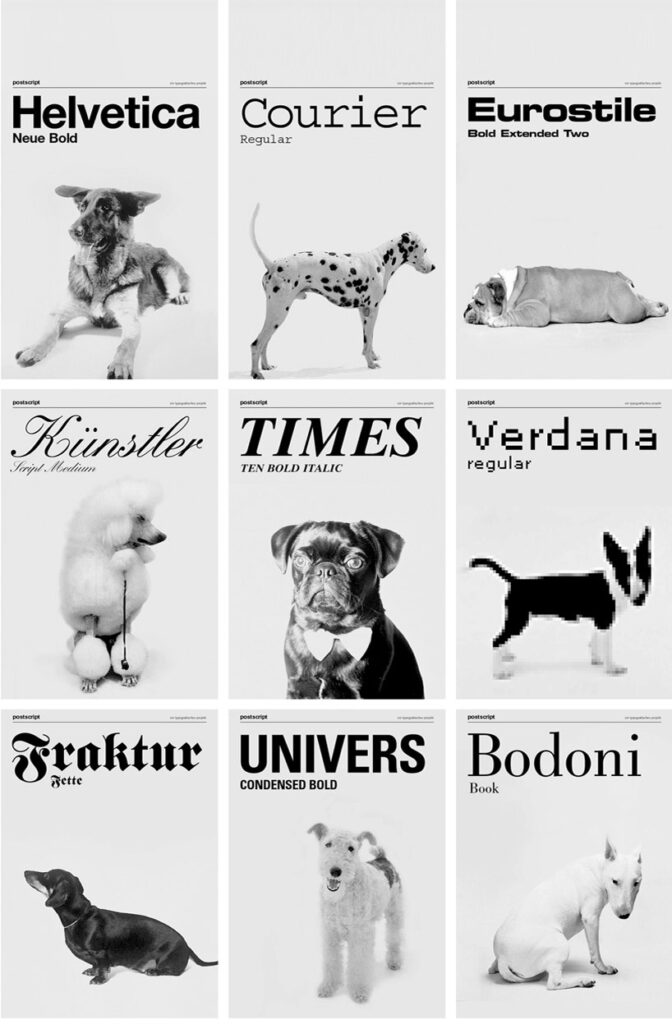 Dogs as Fonts